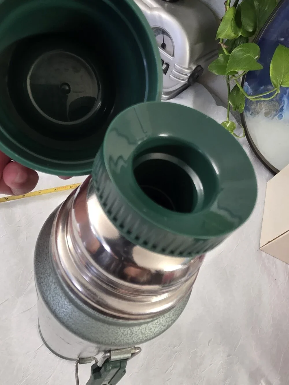 Vintage Aladdin Stanley Green Thermos  Quart Size - Picture 4 of 9